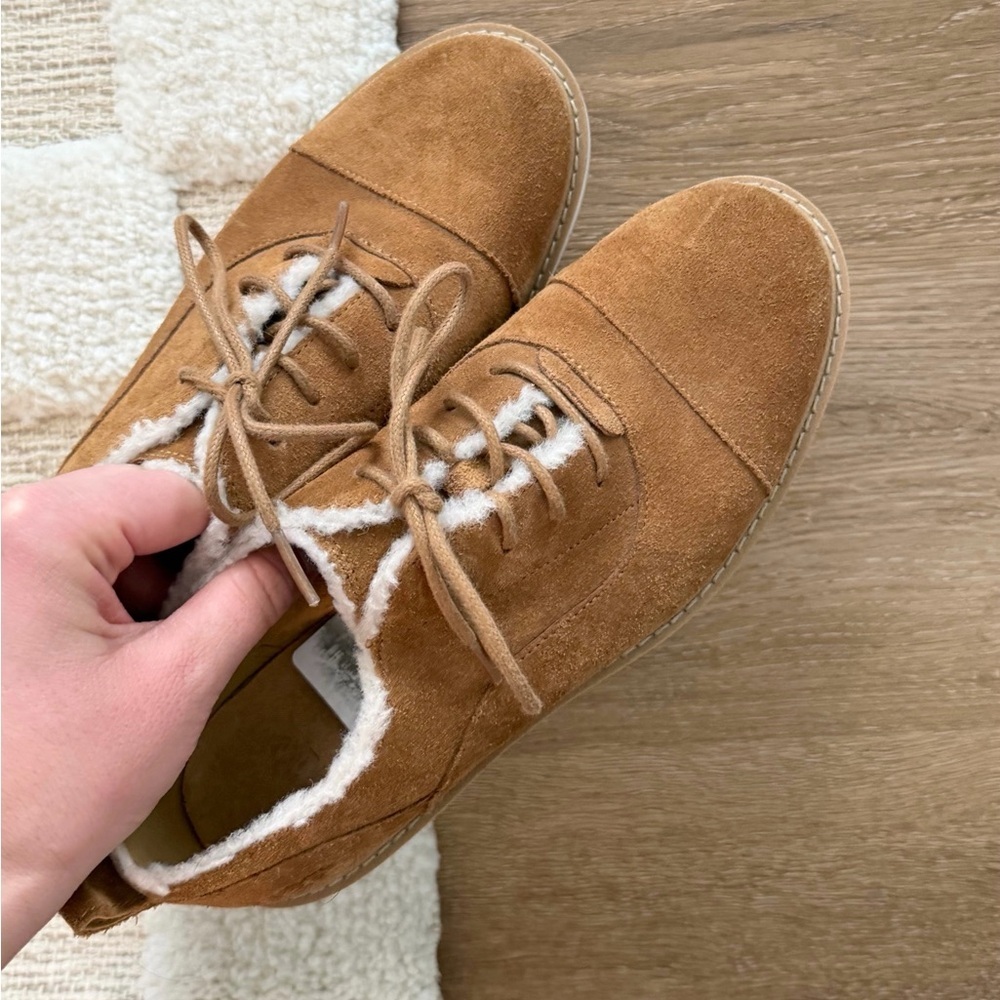 Ugg Johanna Spill Seam Wedge Oxford in Chestnut Suede - Picture 4 of 7
